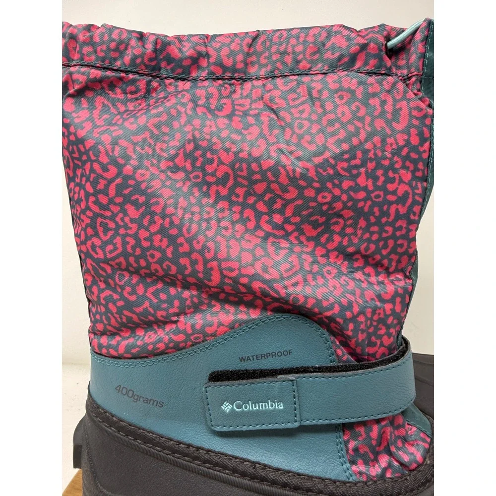 Columbia Youth Waterproof 400g Insulated Snow Winter Boots Pink Leopard Size 6‎